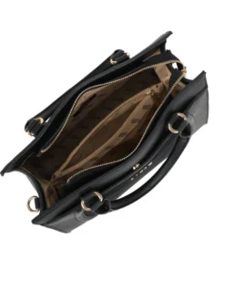 RIFLE - Borsa due manici nera con tasca frontale scamosciata, tracolla removibile
