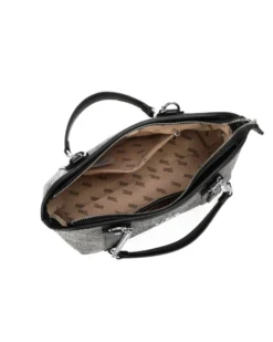 RIFLE - Borsa due manici nera pitonata