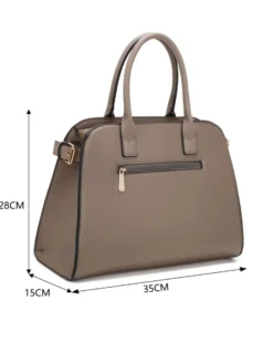 RIFLE - Borsa due manici terra con tasca posteriore, tracolla removibile