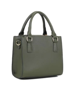 RIFLE - Borsa due manici verde con tre scomparti principali, tracolla removibile