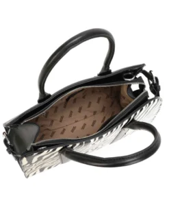 RIFLE - Borsa due manici zebrata con tasca posteriore, tracolla removibile