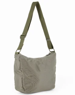 RIFLE - Borsa mezzaluna verde con tasca frontale