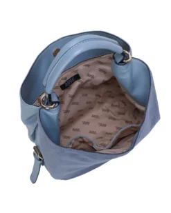 RIFLE - Borsa sacca avio con fibbie laterali e parte frontale scamosciata, tracolla removibile
