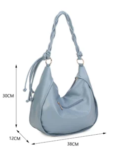 RIFLE - Borsa sacca avio con parte frontale scamosciata e manico intrecciato , tracolla removibile
