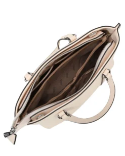 RIFLE - Borsa shopping beige con tre scomparti principali, tracolla removibile