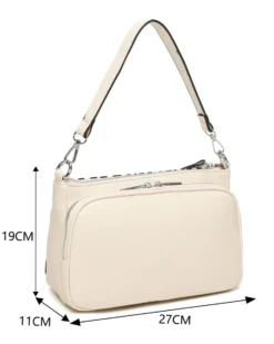 RIFLE - Borsa un manico zebrata con tasca frontale e posteriore, tracolla removibile