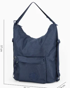 RIFLE - Borsa/Zaino blu con tasca frontale