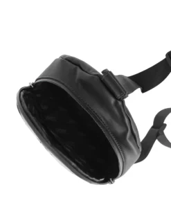 RIFLE - Borsello monospalla nero da uomo con tasca posteriore