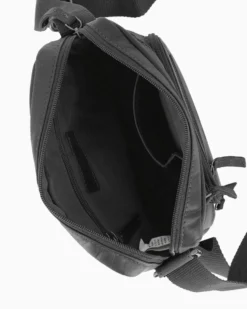 RIFLE - Borsello nero in VERA PELLE con tre tasche frontali