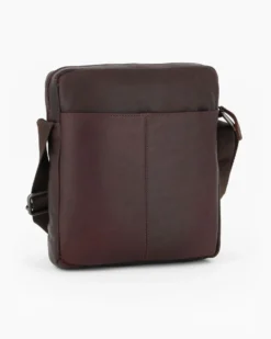 RIFLE - Borsello testa moro in VERA PELLE con tre tasche frontali