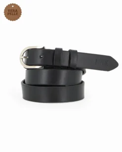 RIFLE - Cinta nera da uomo in VERA PELLE