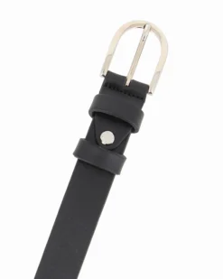 RIFLE - Cinta nera da uomo in VERA PELLE