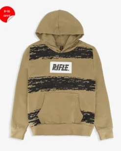 RIFLE - FELPA BEIGE CON CAPPUCCIO PER RAGAZZI 8-16 ANNI