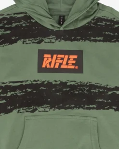 RIFLE - FELPA VERDE CON CAPPUCCIO PER RAGAZZI 8-16 ANNI