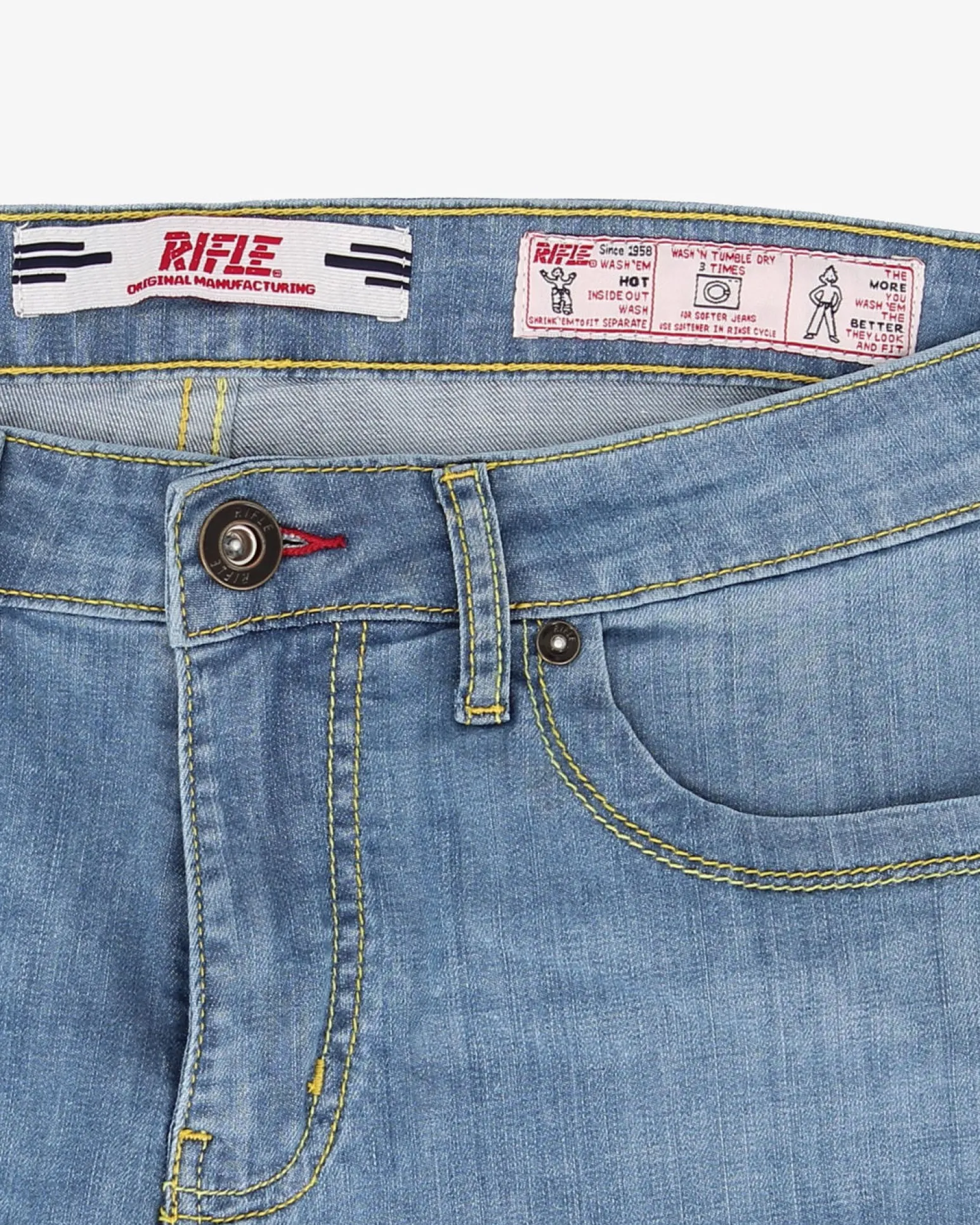 RIFLE - Jeans denim chiaro 5 tasche