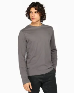 RIFLE - Maglia manica lunga girocollo grigia