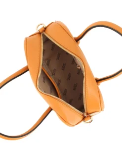RIFLE - Minibag a due manici camel con parte frontale scamosciata, tracolla removobile