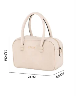 RIFLE - Minibag a due manici nude con parte frontale scamosciata, tracolla removobile