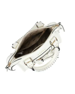 RIFLE - Minibag avorio con taschino frontale, tracolla removibile