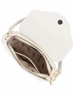 RIFLE - Minibag beige con patta animalier e tracolla removibile