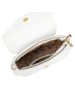 RIFLE - Minibag bianca con patta e tracolla removibile