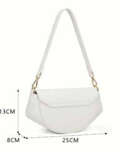 RIFLE - Minibag bianca con patta e tracolla removibile