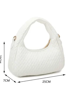 RIFLE - Minibag bianca trapuntata con tracolla removibile