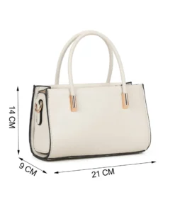 RIFLE - Minibag due manici beige con tracolla removibile