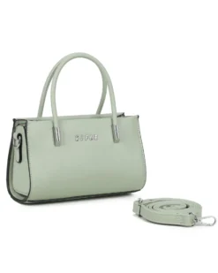 RIFLE - Minibag due manici verde salvia con tracolla removibile