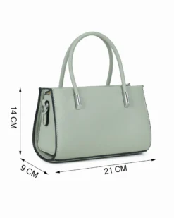 RIFLE - Minibag due manici verde salvia con tracolla removibile