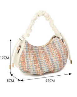 RIFLE - Minibag multicolor effetto intreccio con manico arricciato, tracolla removibile