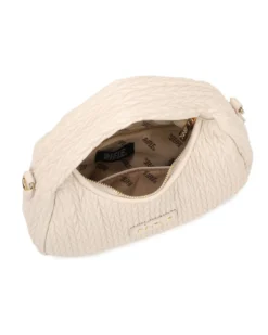 RIFLE - Minibag taupe trapuntata con tracolla removibile
