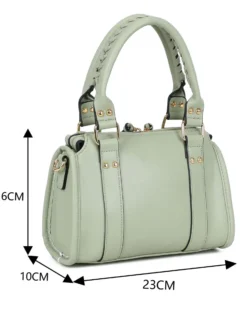 RIFLE - Minibag verde salvia con taschino frontale, tracolla removibile