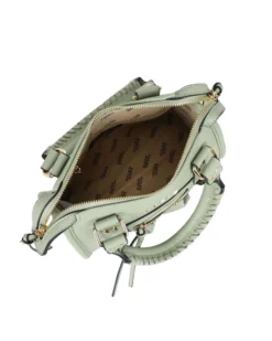 RIFLE - Minibag verde salvia con taschino frontale, tracolla removibile