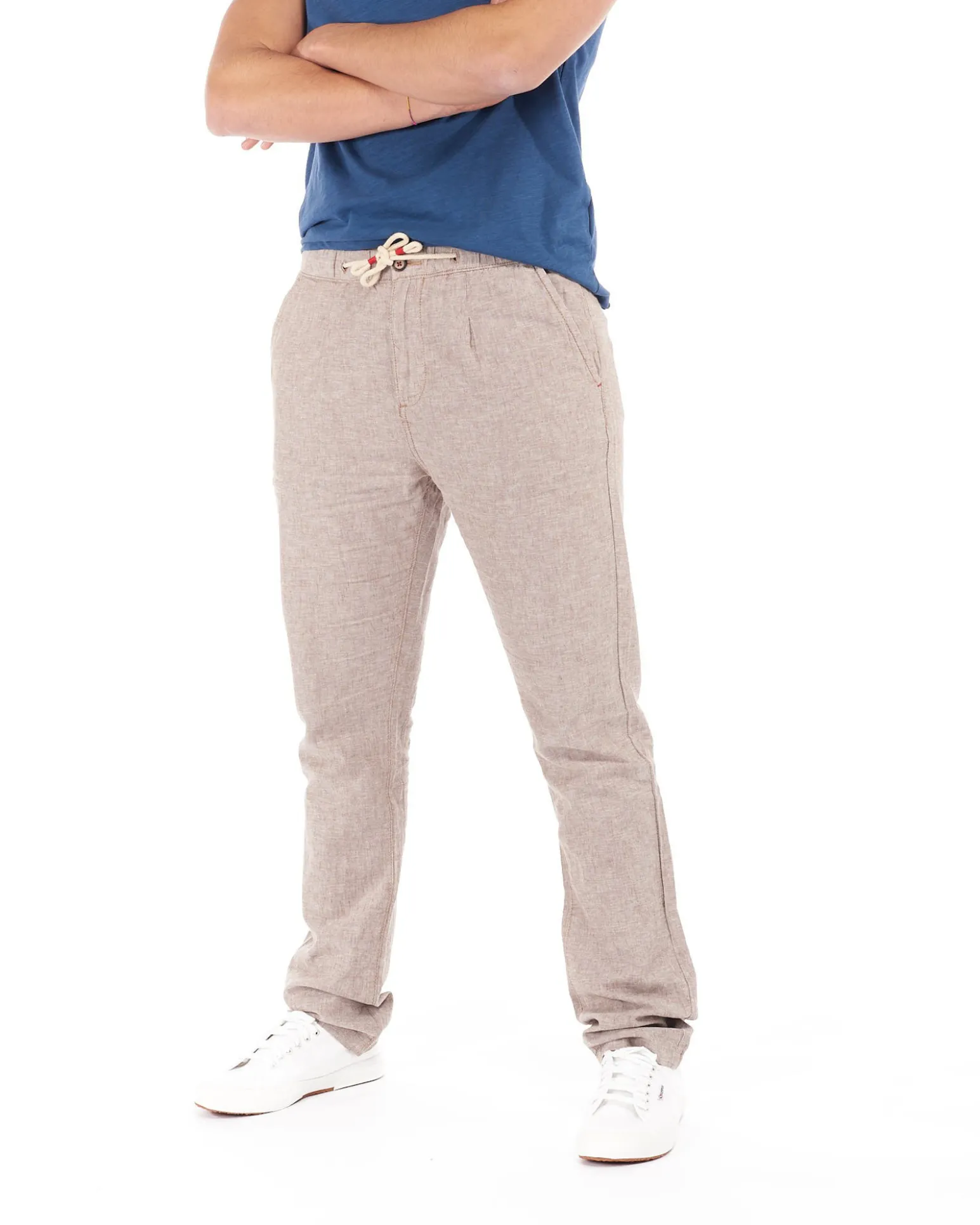 RIFLE - PANTALONE LACCIO TASCA AMERICA IN MISTO LINO