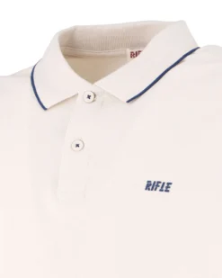 RIFLE - Polo manica corta beige in piquet
