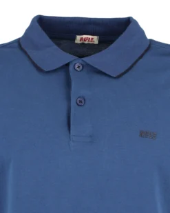 RIFLE - Polo manica corta jeans in piquet