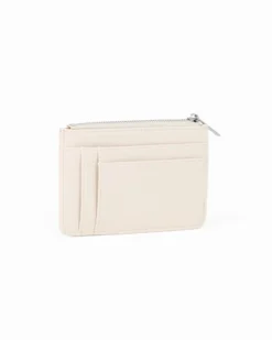 RIFLE - Portacarte beige con tasca portaspicci e anello portachiavi