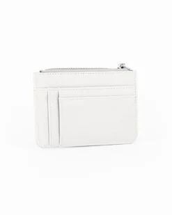 RIFLE - Portacarte bianco con tasca portaspicci e anello portachiavi