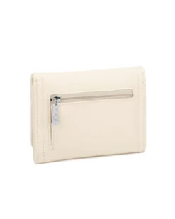 RIFLE - Portafoglio beige con patta e taschino posteriore con chiusura a zip