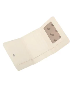 RIFLE - Portafoglio beige con patta e taschino posteriore con chiusura a zip