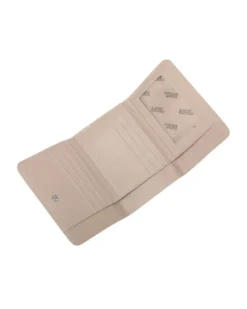 RIFLE - Portafoglio taupe con patta e taschino posteriore con chiusura a zip