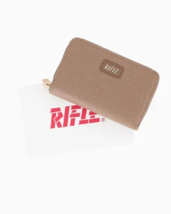 RIFLE - Portafoglio taupe con tasca portamonete