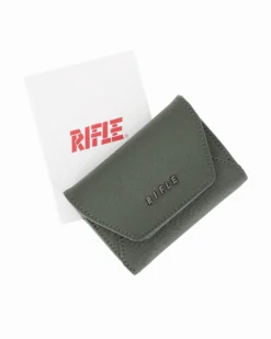 RIFLE - Portafoglio verde da donna con logo