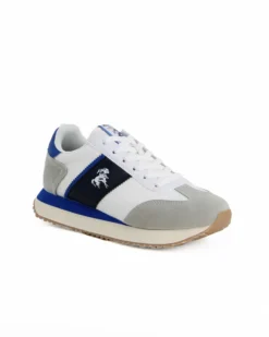 RIFLE - Scarpa bianca da uomo con lacci e logo laterale