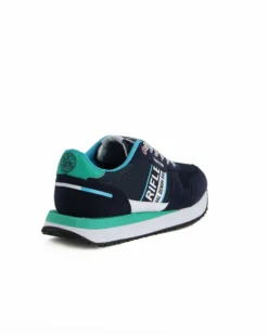 RIFLE - Scarpa blu con lacci con dettagli colorati