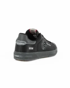 RIFLE - Scarpa nera da uomo con lacci e logo laterale