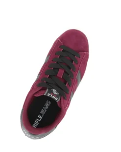 RIFLE - Scarpa sneakers bordeaux da uomo con lacci