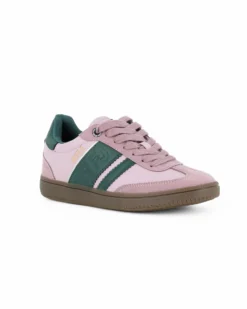 RIFLE - Scarpa sneakers rosa e verde da donna con lacci