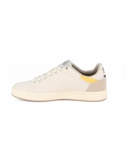 RIFLE - Sneaker beige con inserti gialli